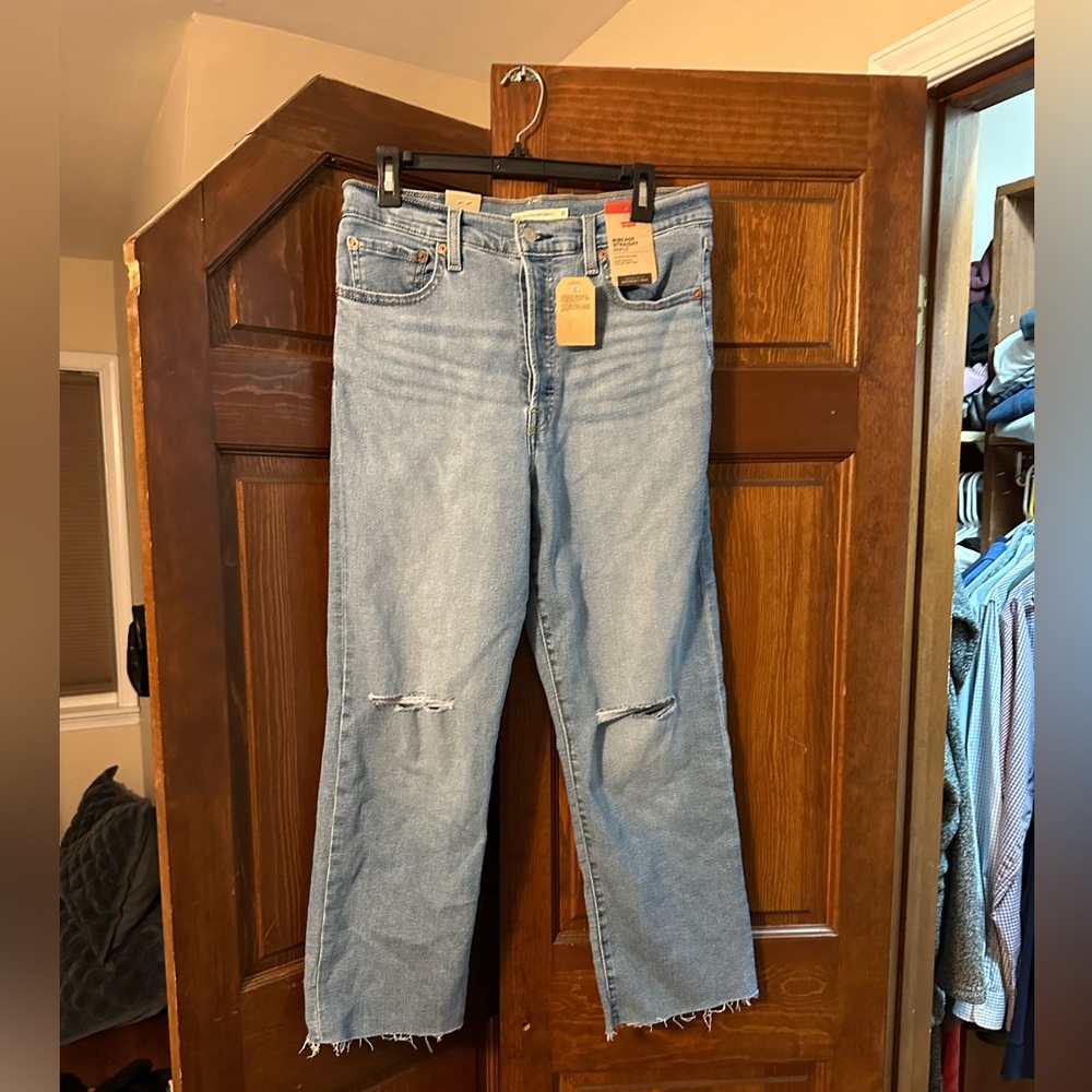 Levi’s Ribcage High Rise Straight Leg Jeans Size 31